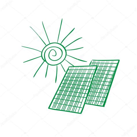 Solar Panel Doodle Doodle Solar Panels — Stock Vector © Netkoff 74604731