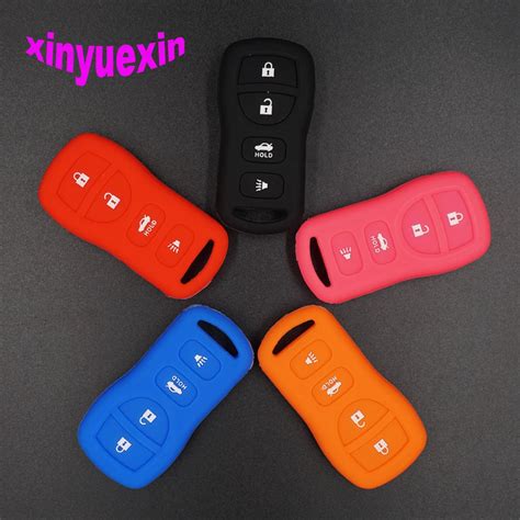 Xinyuexin Silicone Car Key Cover Fob Case For Nissan Tiida Sentra