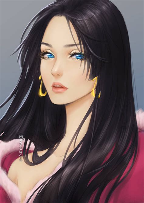 Anime Girl With Black Hair Long Black Hair One Piece Fanart One