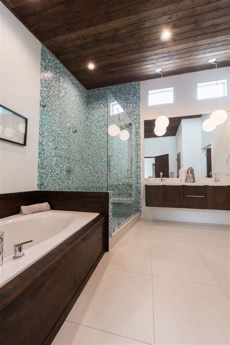 Is inspired by the surrounding meadow with its field stones installed in the shower and around the tub. Millstream_Design-21 | Dream bathrooms, Dream design, Design