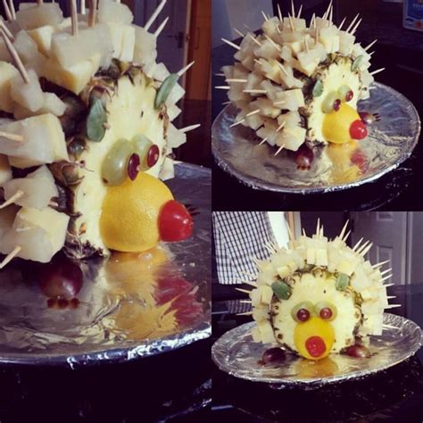 Simple And Effective Afternoon Tea Idea Pineapple And Cheese Hedgehog
