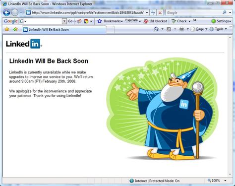 It was not disclosed `what it is`. LikedIN is offline - LinkedOUT? - JobsBlog.ie