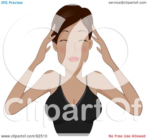 Royalty Free Rf Clipart Illustration Of A Woman Rubbing Her Sore