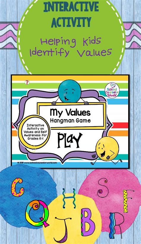 Interactive Activity Helping Kids Identify Values In 2020 Elementary