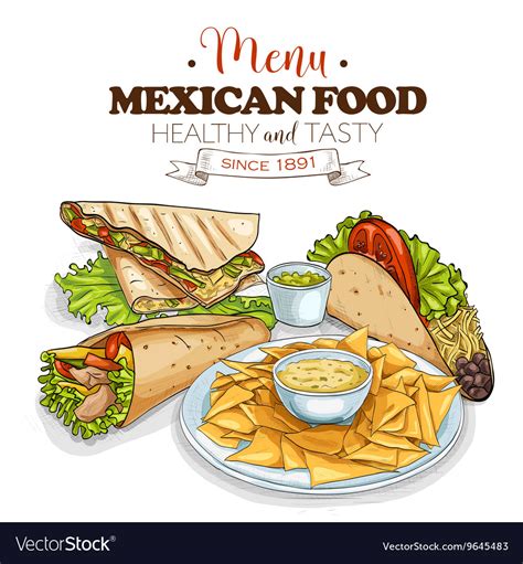 3,277 likes · 7 talking about this · 946 were here. Mexican food menu Royalty Free Vector Image - VectorStock