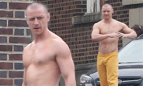 Shirtless James Mcavoy Spotted On Set Of Glass Daily Mail Online