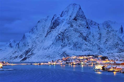 Reine Village At Night Lofoten Islands Norway Ct Music