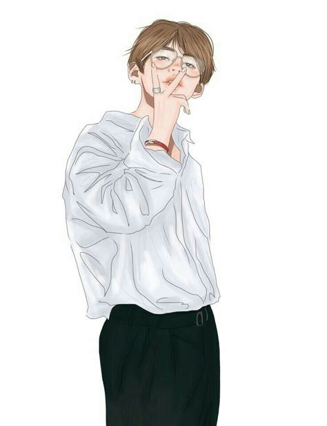 Pin oleh Molic Qwee di BTS Fanart | Orang animasi, Animasi ...