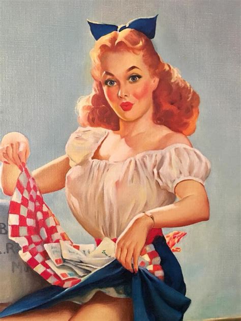 Gil Elvgren And Carlyle Original Getting Posted Fan Mail Etsy