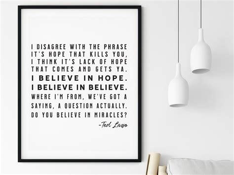 Ted Lasso Believe Quote Printable Wall Art Digital Download Etsy