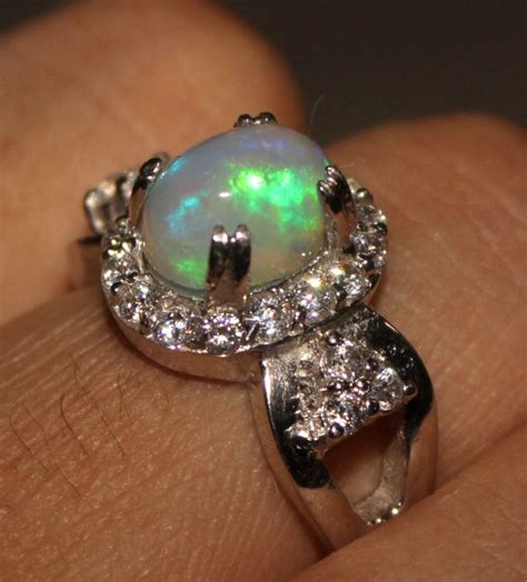 Ethiopian Fire Opal Silver Ring Size Us 7 0171