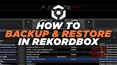 How To Backup Restore In Rekordbox Dj Tech Tutorials Youtube