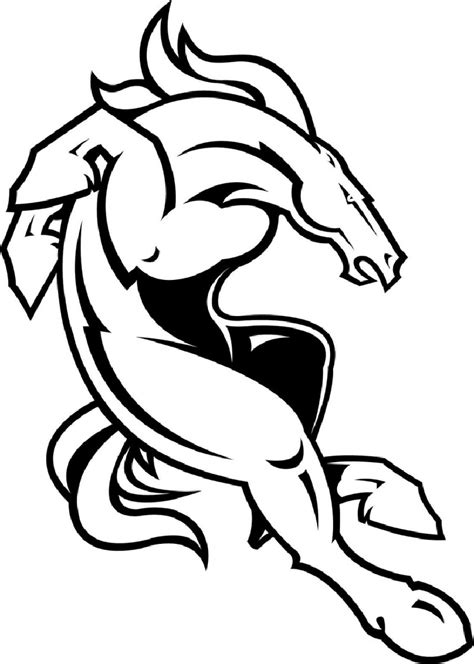 Broncos Coloring Pages Printable | Broncos, Denver broncos colors