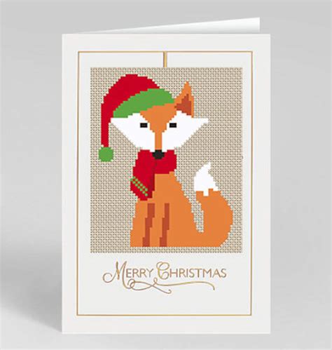 christmas cross stitch pattern santa claus fox bear reindeer etsy uk