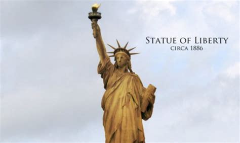 The Copper Statue Of Liberty As It First Appeared In New York In The