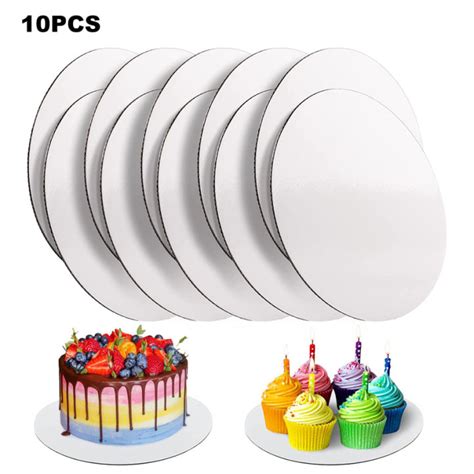 10 Pcs Cake Boards White Cake Boards 10 Inch Round Food Graded