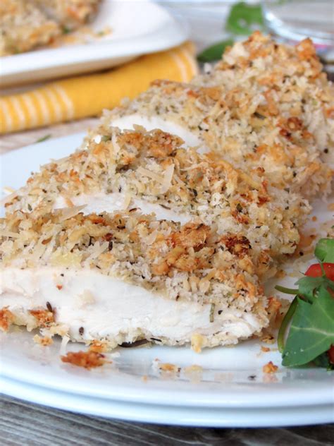 In another bowl, combine the breadcrumbs and parmesan cheese. baked panko parmesan crusted chicken