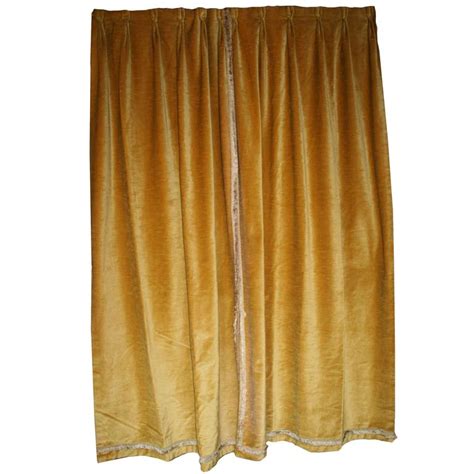 Target.com has been visited by 1m+ users in the past month Pair of Rich Gold Velvet Drapes For Sale at 1stdibs