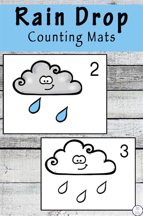 Rain Drop Counting Mats Simple Living Creative Learning