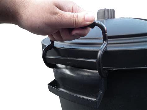 Outdoor Plastic Waste Trash Can Rubbish Bin Black Heavy Duty 80l 110l