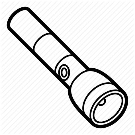 Flashlight In Isometric Coloring Pages