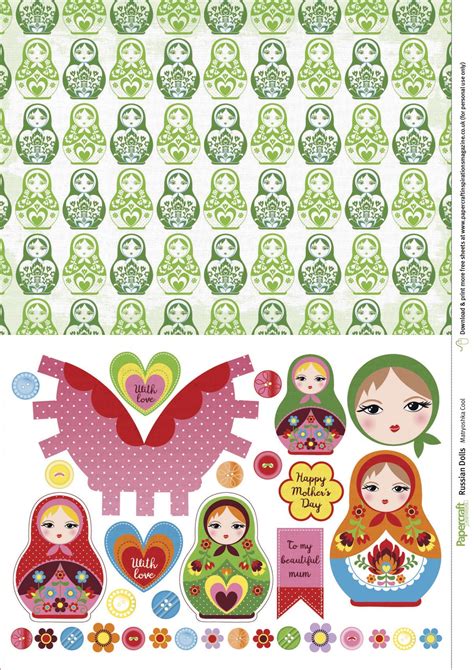 Paper Projects Paper Crafts Free Scrapbook Paper Matryoshka Doll