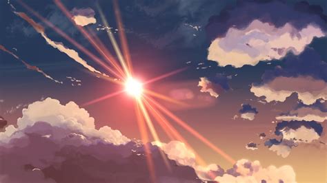 Sun Rays Illustration 5 Centimeters Per Second Anime Hd Wallpaper