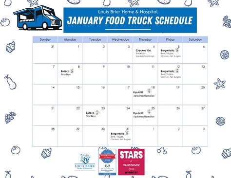 Food Truck Schedule Louis Brier Home And Hospital