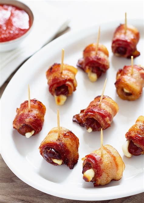 Baked Bacon Wrapped Dates Recipe Bacon Appetizer Recipe — Eatwell101