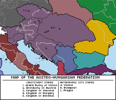 Map Of Austria Hungary Revolution Redux By Kitfisto1997 On Deviantart