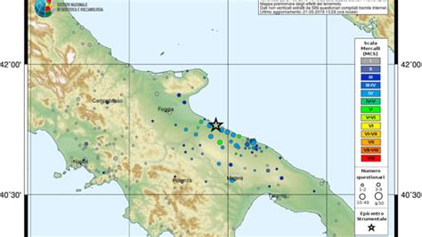 Una scossa di terremoto con una stima provvisoria di magnitudo tra 5.3 e 5.8 è stata registrata nell'adriatico centrale. Terremoto a Bari e Barletta: sospesi treni 21 maggio 2019