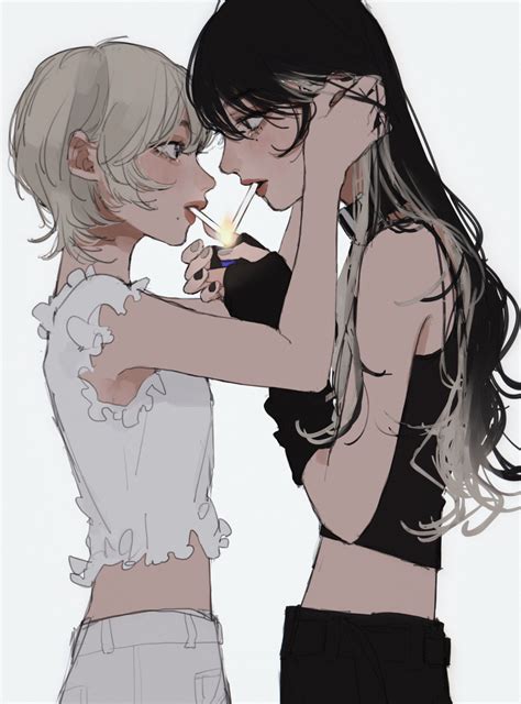 Główna Twitter In 2021 Lesbian Art Couple Poses Drawing Yuri Anime