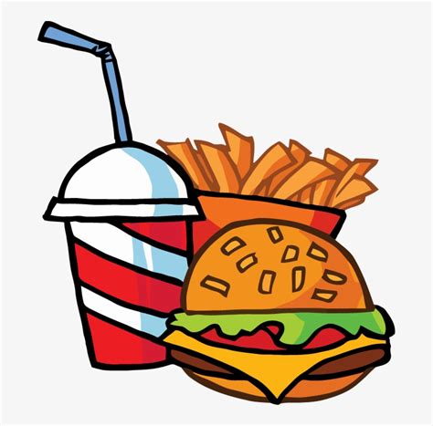 Fast Food Cheeseburger Drink With French Fries Tattoo Food Cartoon