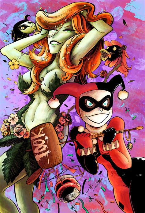 Poison Ivy And Harley Quinn Fan Art Feature By Madizzlee On Deviantart