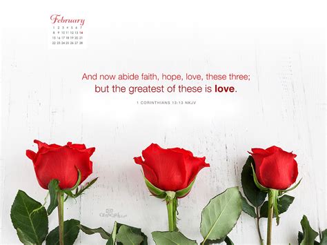 February 2015 Faith Hope Love Desktop Calendar Free Monthly