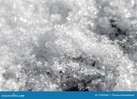 Closeup Of Ice Crystals And Snow Stock Image Image Of Fortune Green
