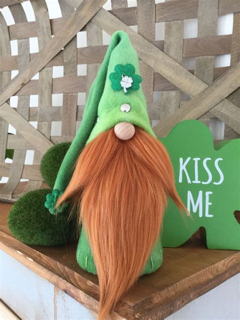 Irish Gnome Lucky Gnome St Patricks Day Gnome Gnome By