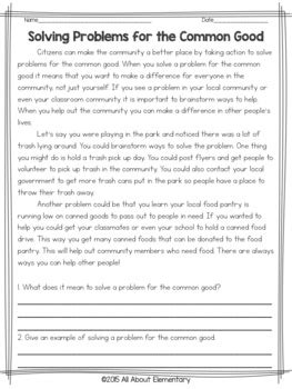 Third Grade Government Activities by All About Elementary | TpT