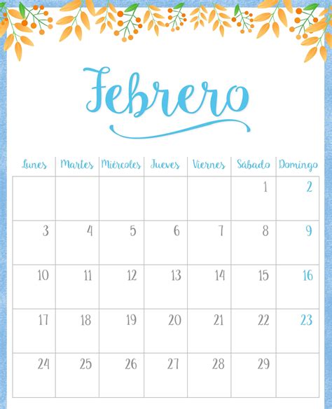 Plantilla Imprimible Gratuita Del Calendario Febrero De 2020 Monthly