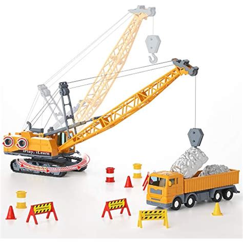 Iplay Ilearn Construction Site Vehicles Toy Set Kids Engineering