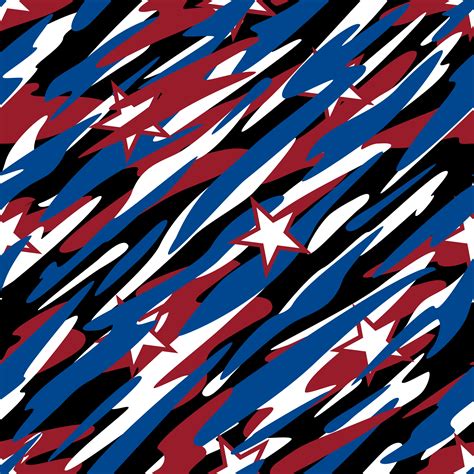Red and blue star background. Patriotic Camouflage Red White and Blue with Stars ...