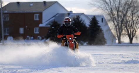 Riding Snowmobile Dirtbike Conversion In Stock Footage Sbv 347301717