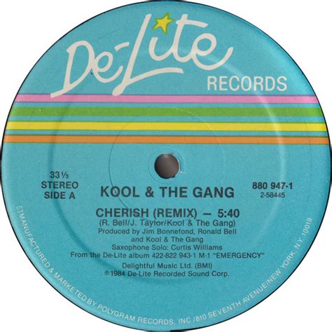 Kool & The Gang - Cherish (Remix) (1984, Vinyl) | Discogs