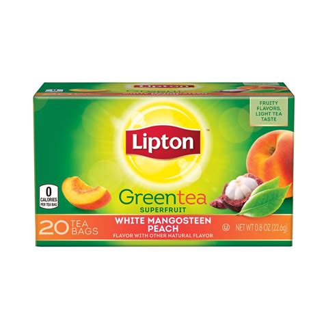 Lipton Green Tea Bags Peach Paradise 20 Ct Pack Of 6