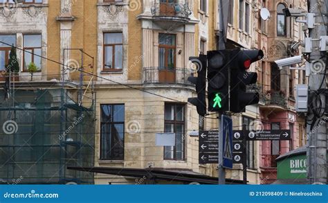 Countdown Display Of Pedestrian Traffic Light With Green Signal