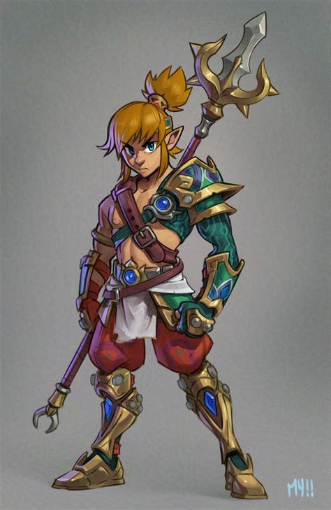 Artstation Link The Legend Of Zelda Botw Gerudo Armor Redesignfanart