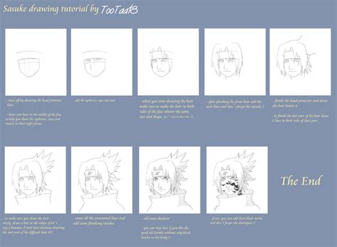 Sasuke Drawing Tutorial By Tootaa18