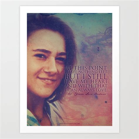 Blessed Chiara Luce Badano Art Print By CassiePeaseDesigns Society