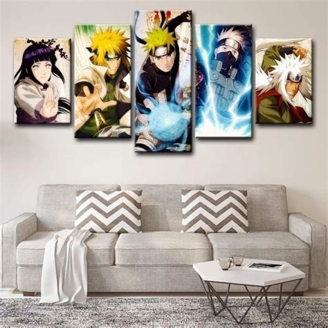 Fansh Five Panels Anime Naruto Canvas Posters 5 Piece Poster Wall