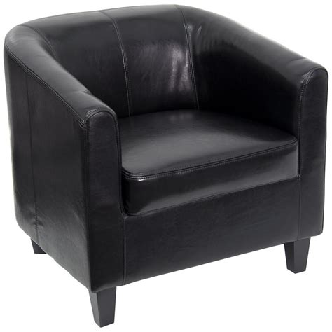 Flash Furniture Black Leather Office Guest Chair Reception Chair